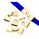 Metal clip / fold over clasp for flat 10mm leather / cord Gold